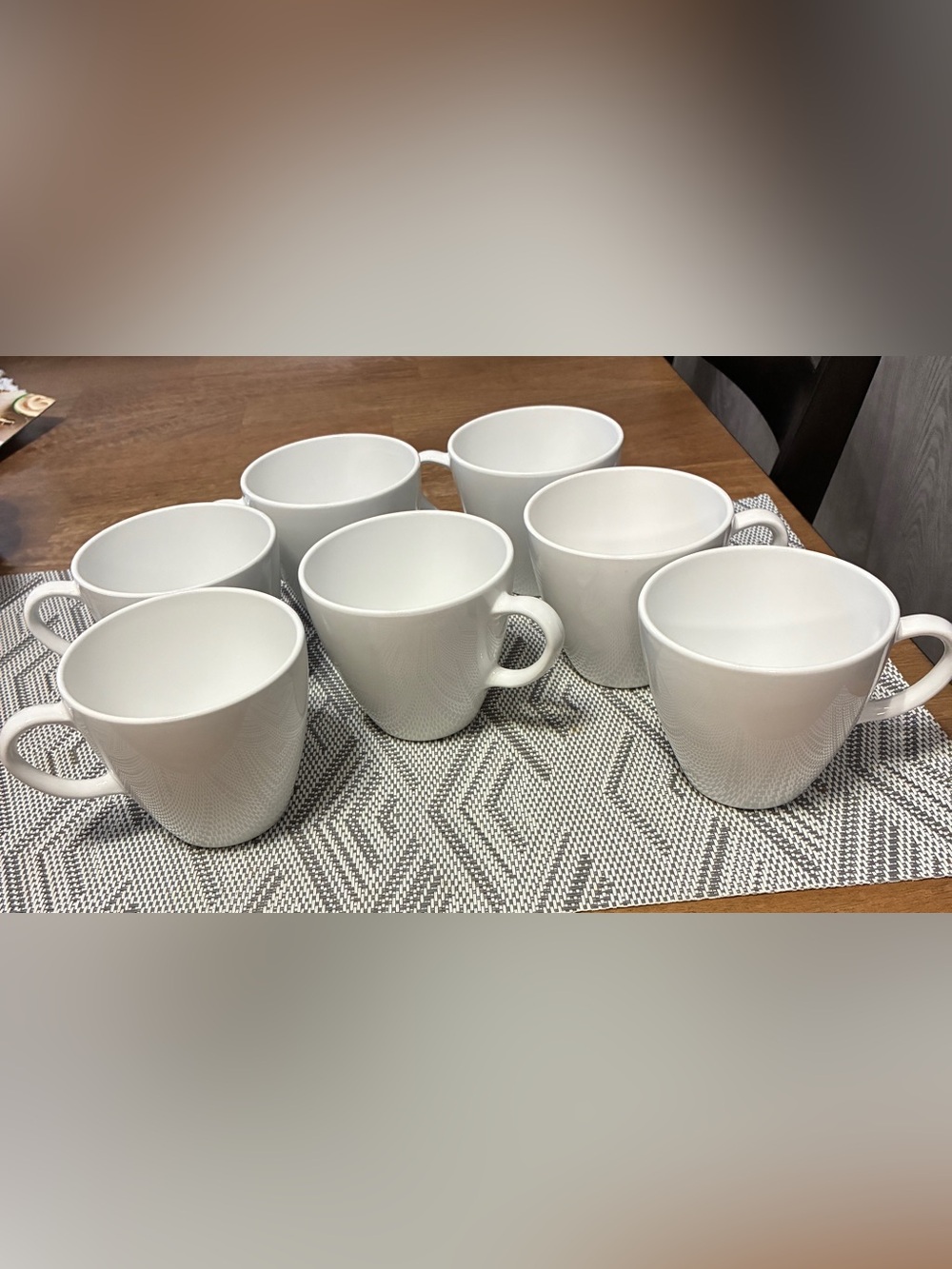 - Set of 7 Centura by Corning White Vintage Coffee or teacups